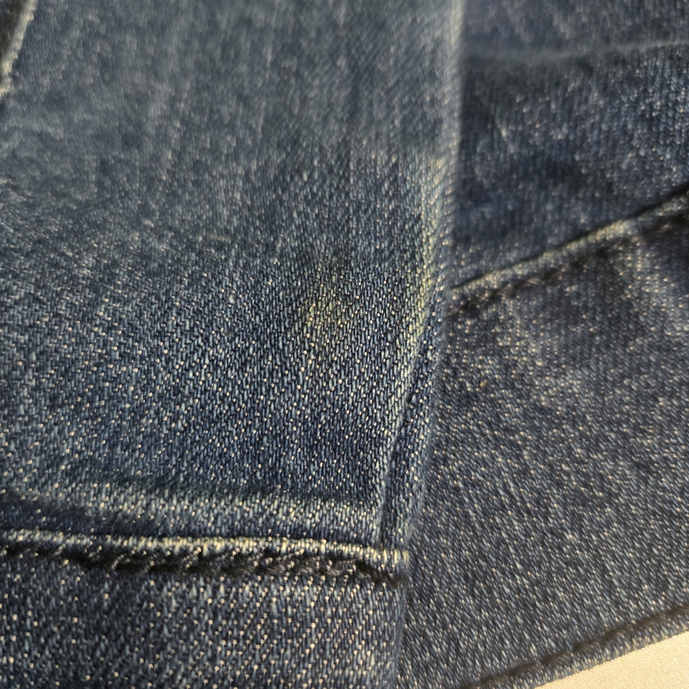 Baccini Denim Jacket Size L Star Patch Button Fro… - image 9